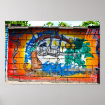 graffiti de singe de Bali Indonésie de kuta Posters