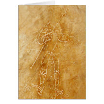 Graffiti romain de gladiateur carte de vœux