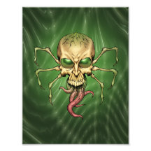 Grand art étranger de Lovecraftian de crâne d'arai Photographie D’art