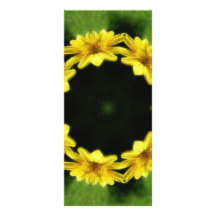 Grand art jaune 3 de kaléidoscope de fleur sauvage double cartes customisées