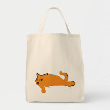Grand chat orange sacs