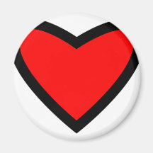 Grand coeur rouge aimants pour réfrigérateur