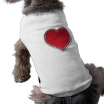 Grand coeur rouge manteaux pour animaux domestiques