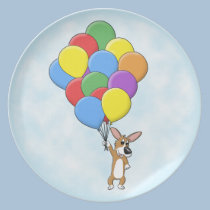 Grand corgi rêveur assiettes