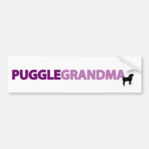 Grand-maman de Puggle Autocollant Pour Voiture