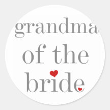 Grand-maman grise des textes de jeune mariée autocollant