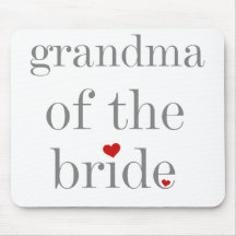 Grand-maman grise des textes de jeune mariée tapis de souris