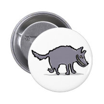 grand, mauvais loup badges avec agrafe