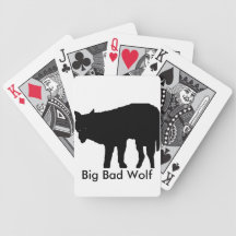 Grand mauvais paquet de cartes de loup jeux de cartes