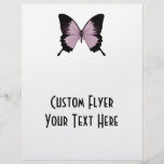 Grand papillon rose et noir - personnalisez prospectus avec motif