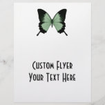 Grand papillon vert et noir prospectus en couleur
