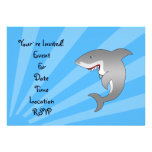 Grand requin blanc à l'invitation bleue de rayon d