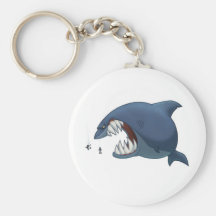 Grand requin blanc Keychain Porte-clé
