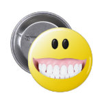Grand visage de smiley de gommes badge