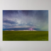Grande affiche de tempête - Supercell du Nébraska 