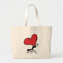 Grande fourmi de coeur, un bon nombre de fourmi d' sacs en toile