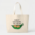 Grande grand-maman de cosse de jumeaux sac en toile