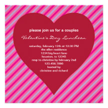 Grande invitation de Saint-Valentin de coeur