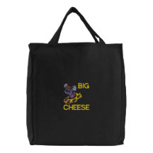 Grande sac brodé de fromage par souris