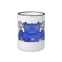 Grande tasse bleue de lutin