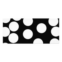 Grands points en noir et blanc. modèle de double carte
