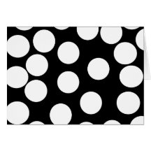 Grands points en noir et blanc. cartes