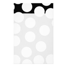 Grands points en noir et blanc. papiers à lettres