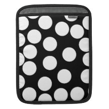 Grands points en noir et blanc. poches pour iPad
