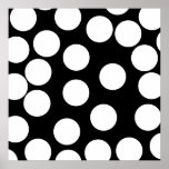 Grands points en noir et blanc. posters