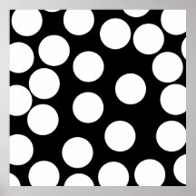 Grands points en noir et blanc. posters