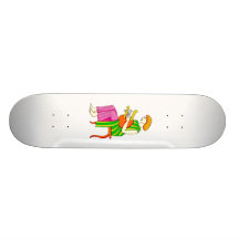 Graphique antique de style de joueur féminin d'har skateboards customisés