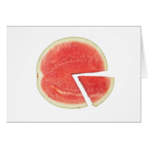 Graphique circulaire de pastèque cartes de vœux
