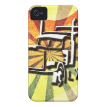 Graphique de Peterbild - RETRO.png Étui iPhone 4
