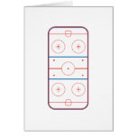 graphique de piste de hockey sur glace cartes de vœux