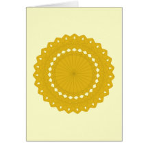Graphique rond jaune de moutarde cartes de vœux