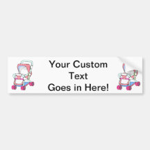 Graphique rose de fantaisie de poussette de bébé autocollant pour voiture