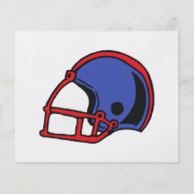 graphique rouge et bleu de casque de football prospectus personnalisés