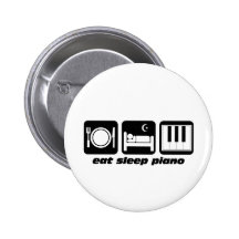 Grappig eet slaappiano speldbuttons