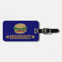 Grappige Cheeseburger Bagage Label