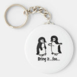 Grappige pinguïnen sleutel hanger