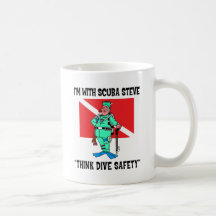 Grappige SCUBA-UITRUSTING Steve Koffie Mok