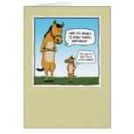 Grappige verjaardagskaart: Weinig Paard