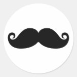 Grappige Vintage Zwarte Snor Sticker