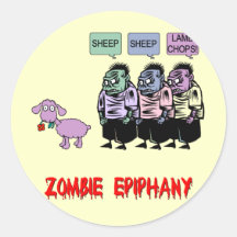 Grappige zombie stickers