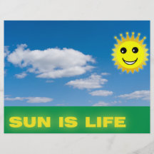 Grappige zon folder ontwerp