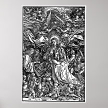 Gravure médiévale de Mary et de Jésus Posters