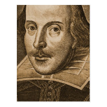 Gravures de Shakespeare Droeshout Cartes Postales