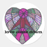 Grayland Daisy Heart Logo Sticker "liefde kwam ond