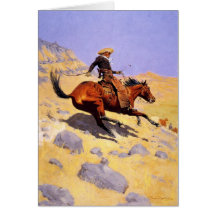 Greetingcard avec la peinture de Frederic Remingto Carte De Vœux