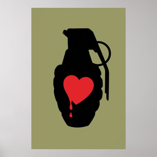 Grenade d'amour - l'amour est un champ de bataille poster